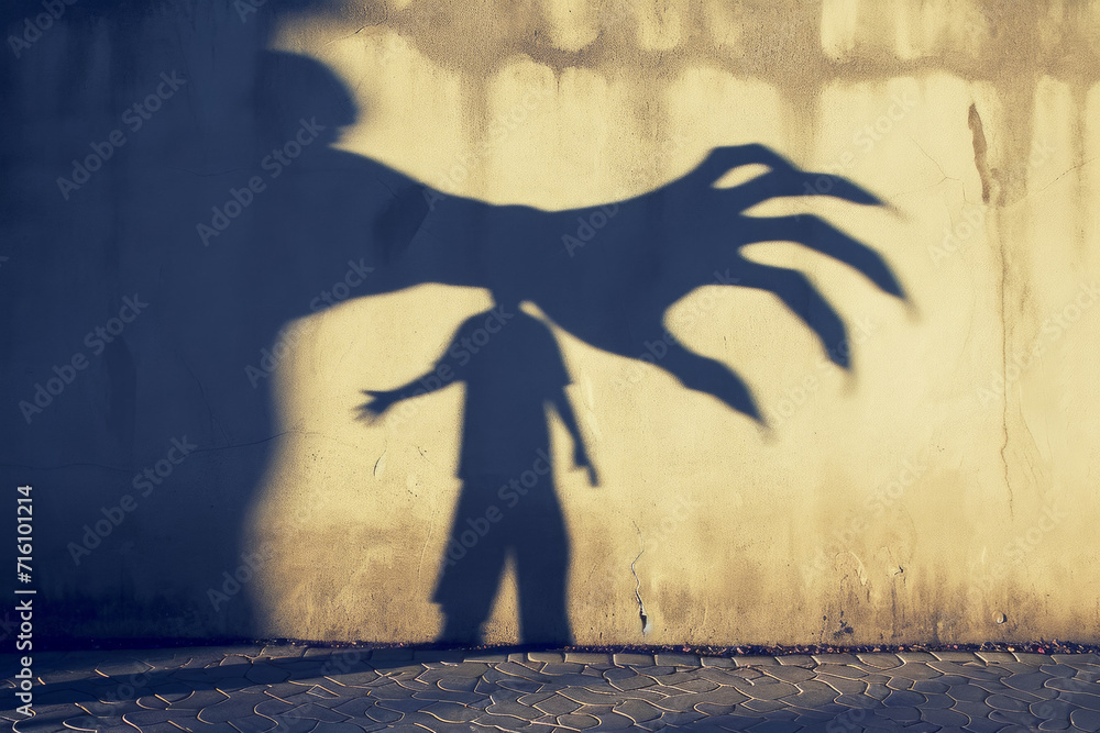Poster fears concept. background with selective focus and copy space