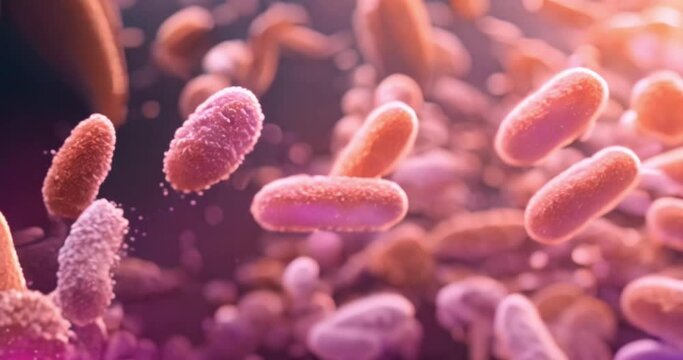 Bacterial macro background illustration video