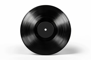 Black record isolated on white background