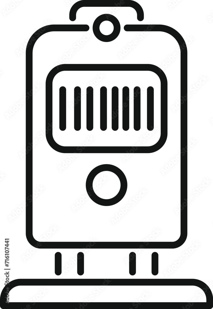 Poster ticket label app icon outline vector. quick sign response. scan smart
