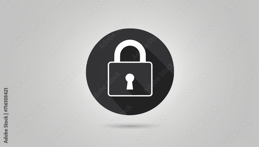 Poster vector icon of a lock for web and mobile use