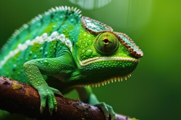 Obraz premium Stunning close ups of a chameleon in nature