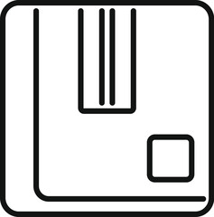 Parcel scan bar code icon outline vector. Sign pay cell. Smart bar