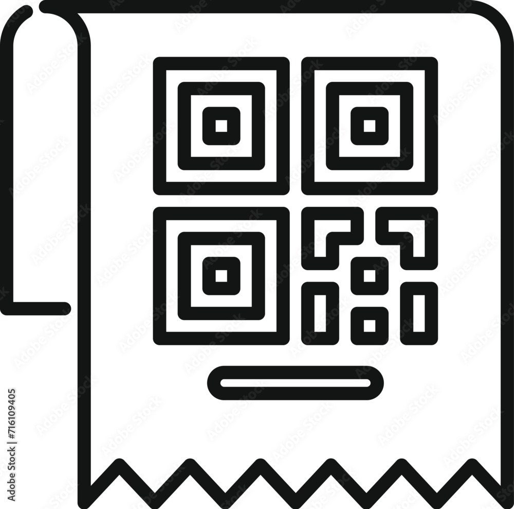 Poster scan paper device icon outline vector. smart bar. digital connection activity