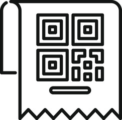 Scan paper device icon outline vector. Smart bar. Digital connection activity