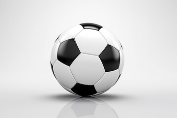 Fototapeta premium White background soccer ball