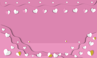 pink heart background for making Valentine's day card,wedding card. the meaning of love and baby girl