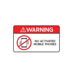 symbol of no activated mobile phones, vector art.