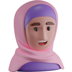 Hijab 3D Icon