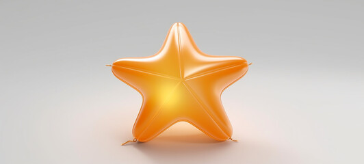 Obraz premium Simple Translucent Iridescent Blow Up Stars: Minimal Inflatable Rubber Toy for Children, inflatable star, inflatable flower, blow up star, clear vinyl blow up star, vinyl stars, cute neon blow up star