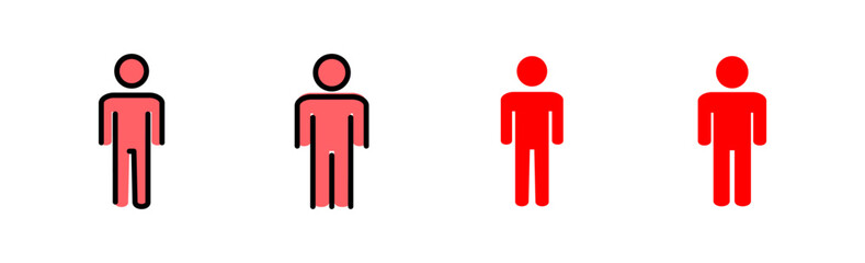 Man icon set illustration. male sign and symbol. human symbol