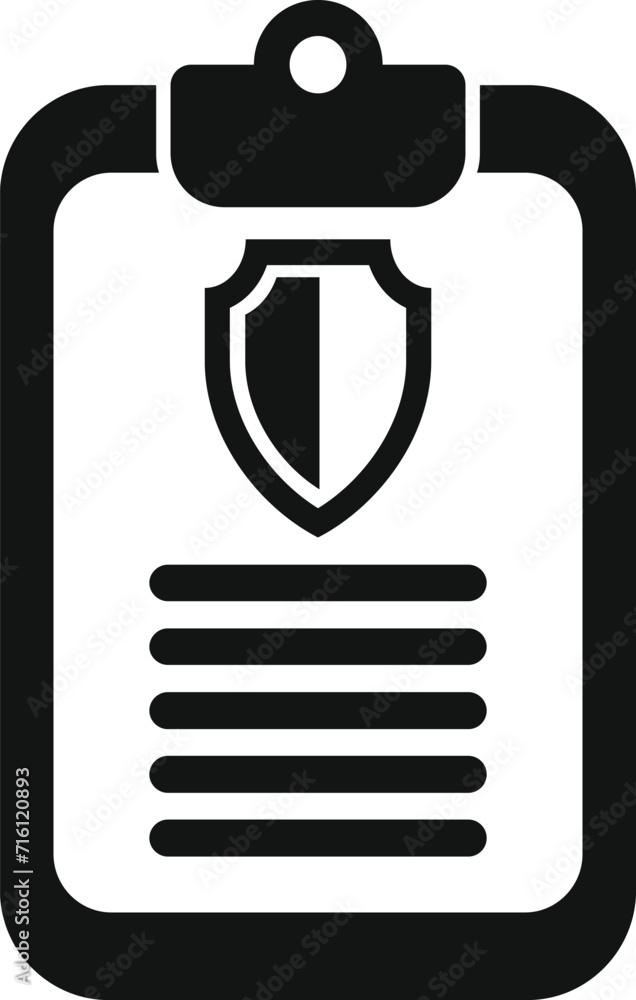 Poster board key access icon simple vector. legal process design. data secure