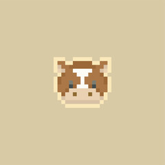 Cute horse, pixel art animal