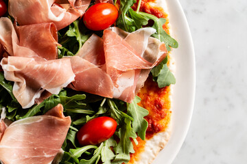 Gluten free pizza close up