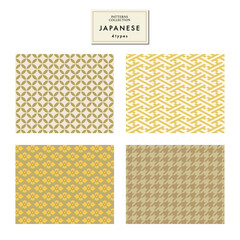 シームレスな和柄パターン2　4種