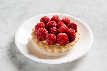 Small raspberry tart