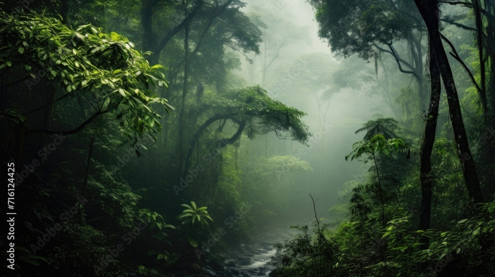 Poster the fog thickens as the day goes on, enveloping the rainforest in a cloak of mystery and distance, m