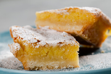 Gluten free lemon bar close up