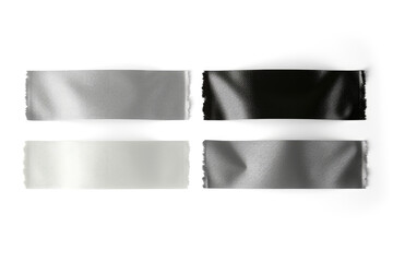White, gray and black cloth tape isolated on white background