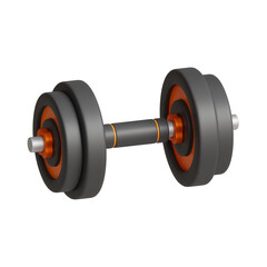 3d dumbbell gym and fitness icon