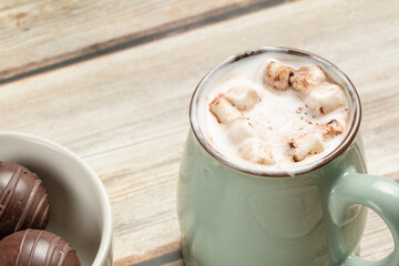 Hot chocolate with marshmellows