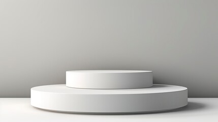  3D realistic podium for your product showcase. Blank Vector 3d illustration