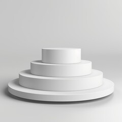  3D realistic podium for your product showcase. Blank Vector 3d illustration