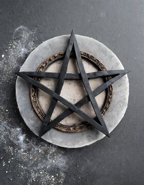 Pentagram on concrete