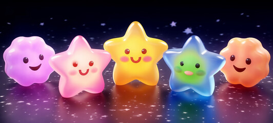 Simple Translucent Iridescent Blow Up Stars: Minimal Inflatable Rubber Toy for Children, inflatable star, inflatable flower, blow up star, clear vinyl blow up star, vinyl stars, cute neon blow up star