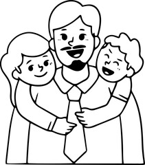 Father Day Doodle Element