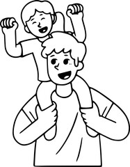 Father Day Doodle Element