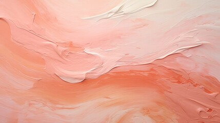 The background is made of peach-colored paints.