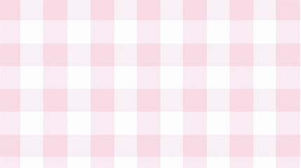 Pink and white gingham background. Texture for website, banner,  business, print design template  for design with copy space.