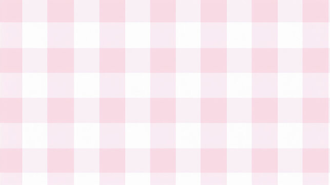 Pink and white gingham background. Texture for website, banner,  business, print design template  for design with copy space.