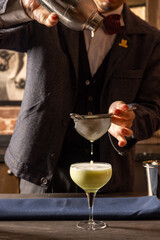 The drip of a cocktail creation