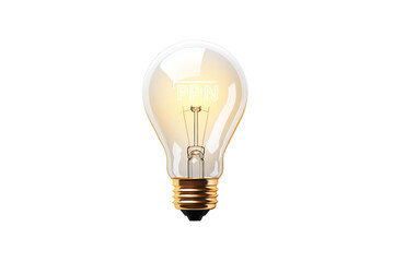 a lamp with a light hanging from it that says, Isolated on transparent PNG background, Generative ai