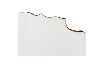 fire paper isolated on white background, clipping path