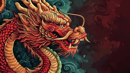 chinese dragon statue sketch new year dragons china painting digital origami