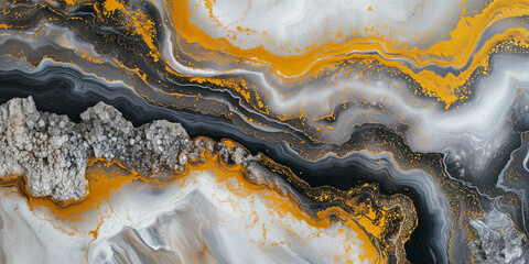 Ornate Gold Veins in Oceanic Marble