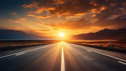 road on sunset