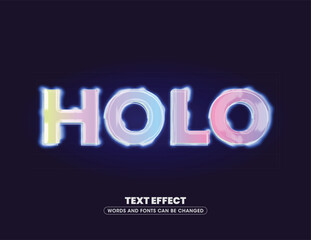 Fully editable vector text effect design 