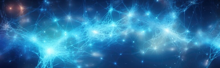 Fototapeta premium Abstract background. Neurons also known as neurones or nerve cells. Neural networks, artificial intelligence.