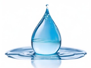 water drop isolated in white background