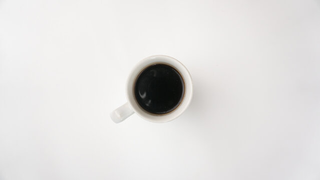 photo of coffee on white background