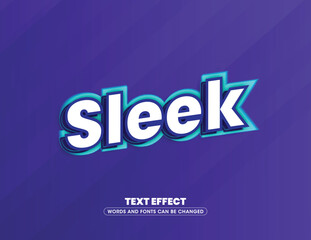 Fully editable vector text effect design 