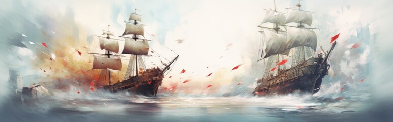 Abstract background. Pirates. Sailors and treasure hunters.