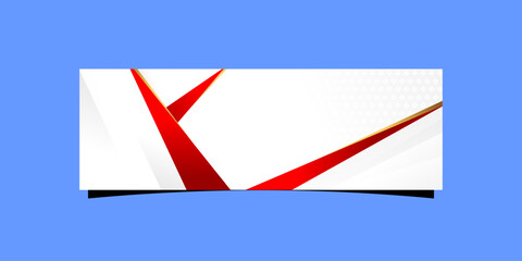 Red and White background with abstract design for banner