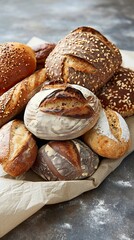 Assorted Artisan Breads Celebrating Baking Craftsmanship