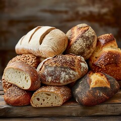 Assorted Artisan Breads Celebrating Baking Craftsmanship