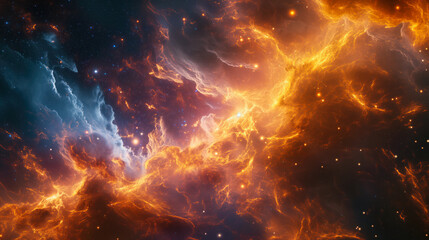  A Breathtaking Display Of Nature's Fiery Beauty In The Depths Of Outer Space